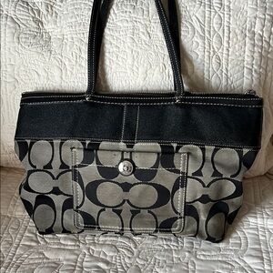 Stylish Black and Gray Tote Bag